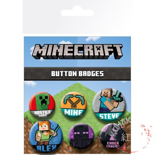 Minecraft kitűző csomag