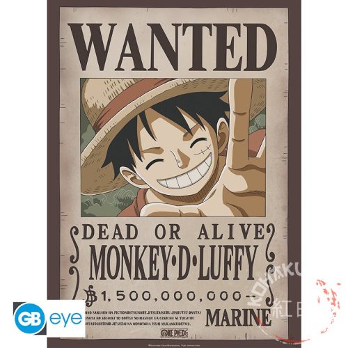 One Piece Poszter - "Wanted Luffy" 